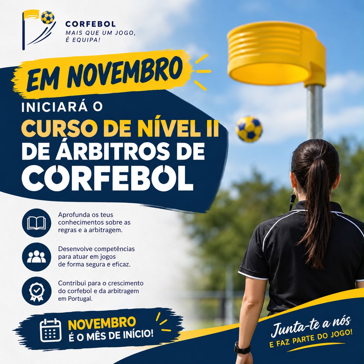 Abertas as Inscrições para o Curso de Árbitros de Nível II